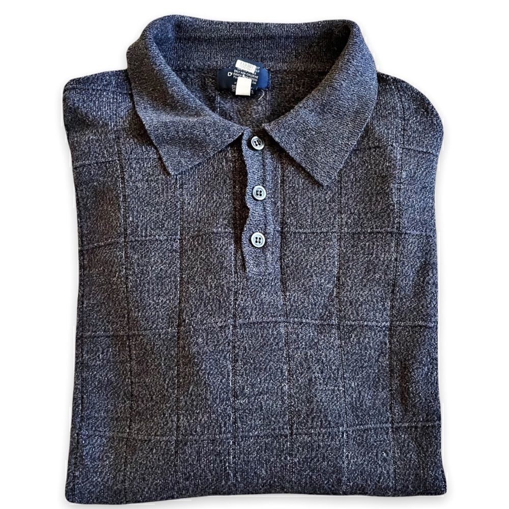 Dockers Men’s Gray Marled Soft Knit Polo Sweater Size XL